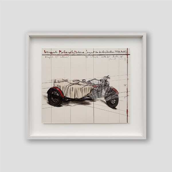 CHRISTO - Wrapped Motorcycle-Side Car ‒ Project for Harley Davidson 1933 VL Model