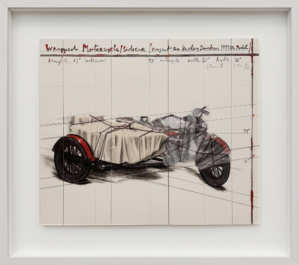 CHRISTO - Wrapped Motorcycle-Side Car ‒ Project for Harley Davidson 1933 VL Model
