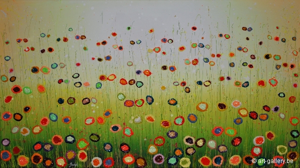 MURAVYEVA Yulia - Flowers with orange sky