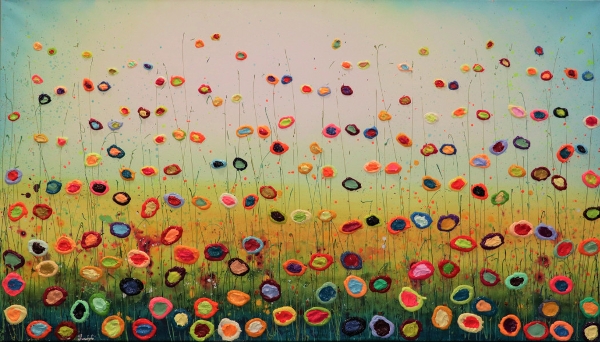 MURAVYEVA Yulia - Wide field of flowers in blue sky