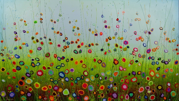 MURAVYEVA Yulia - Large flowerfield with blue sky