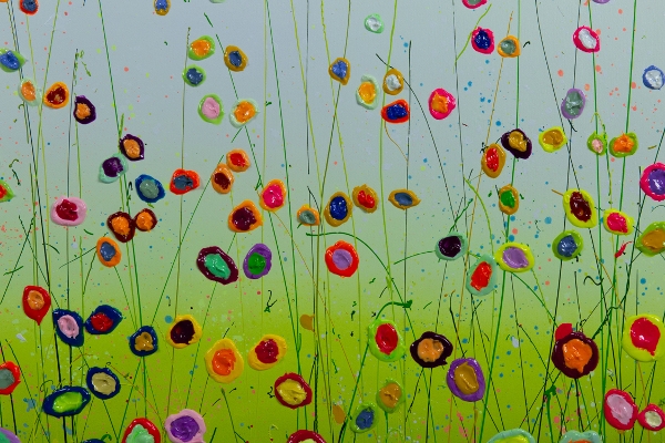 MURAVYEVA Yulia - Large flowerfield with blue sky